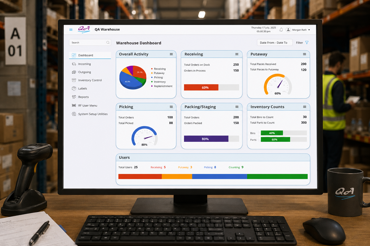 eScan dashboard image in a desktop